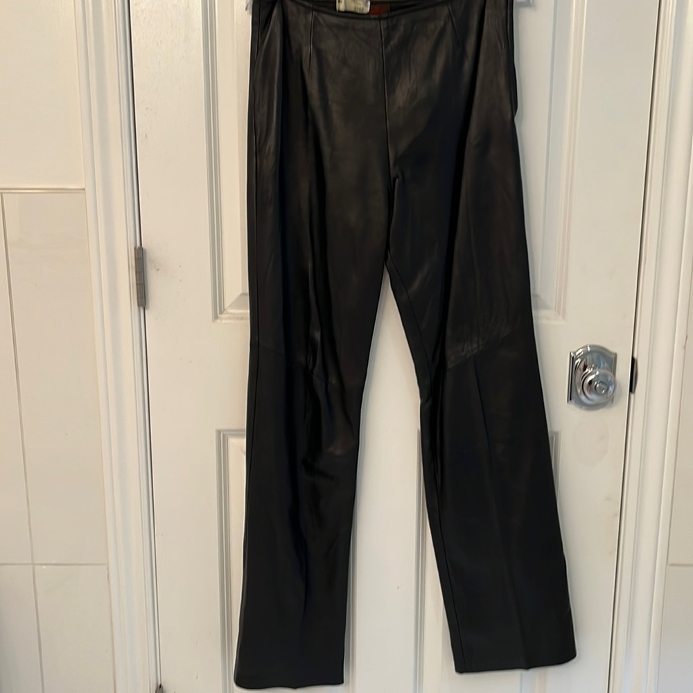 Black Danier leather pants
